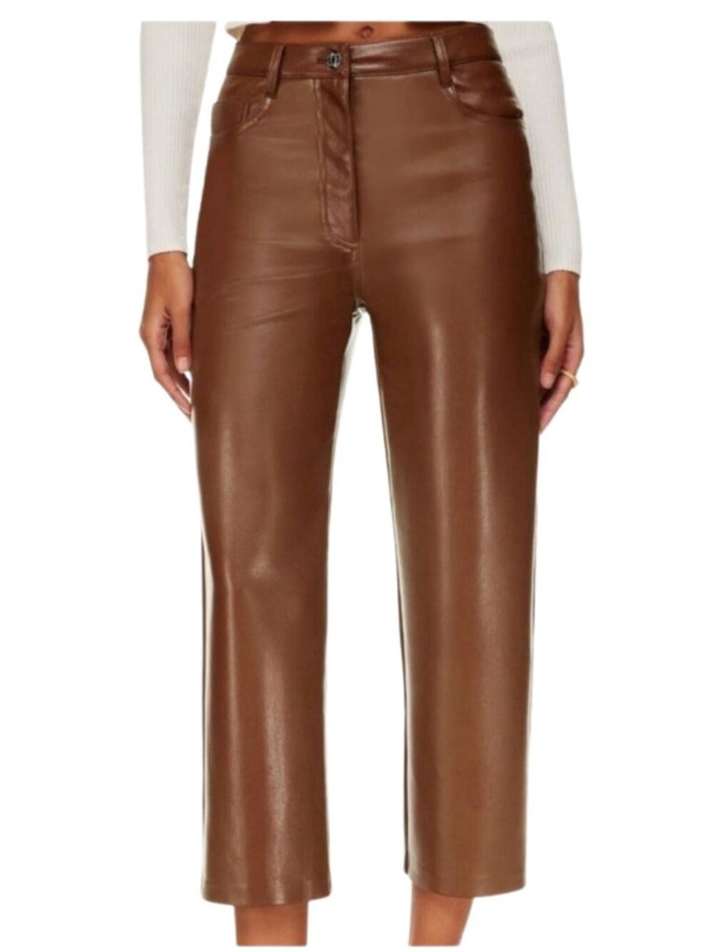 Aritzia Wilfred The Melina Cropped Leather Pants